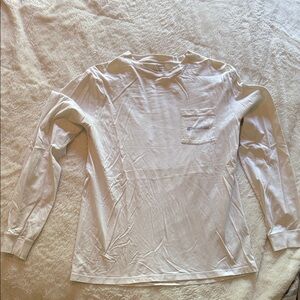 Vineyard Vines White Long Sleeve Pocket Tee